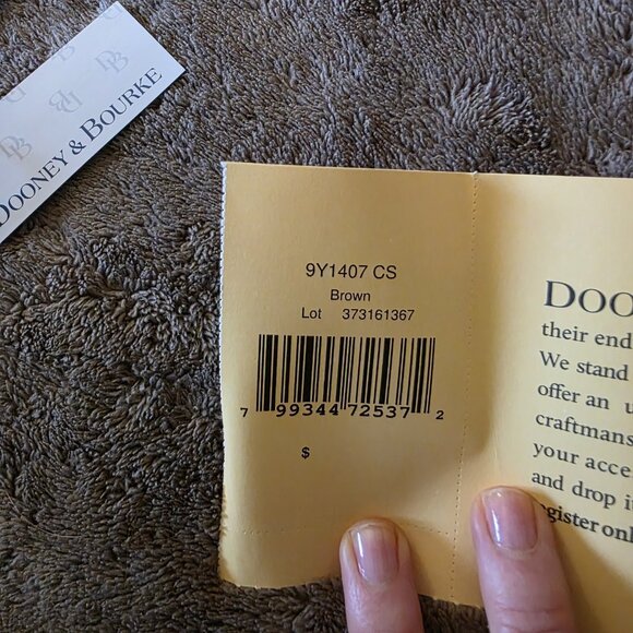 Dooney & Bourke Florentine Leather Kisslock Coin Purse Wallet Brown 9Y1407 NWT - Picture 6 of 16